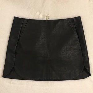 Topshop leather skirt